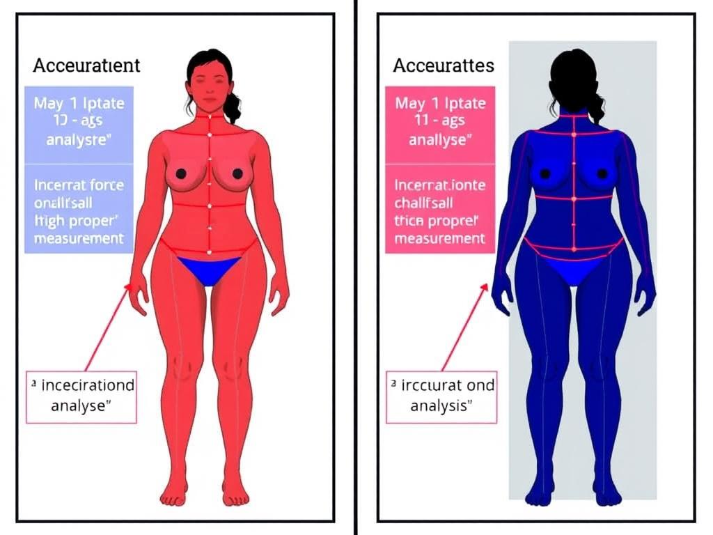 Comparison of accurate vs inaccurate body shape analysis
