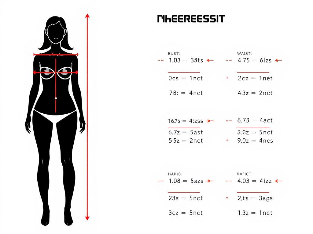 Diagram showing body measurement points and ratio calculations