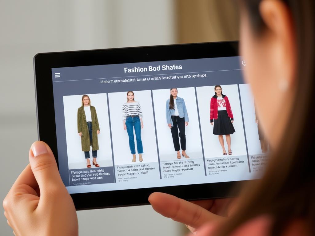 Person receiving personalized fashion advice based on body shape