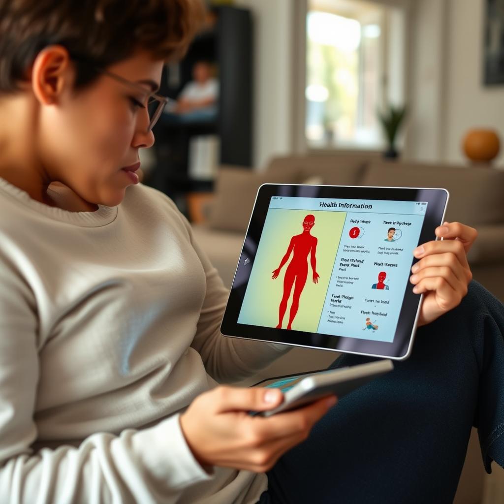 Person reviewing health insights related to their body shape